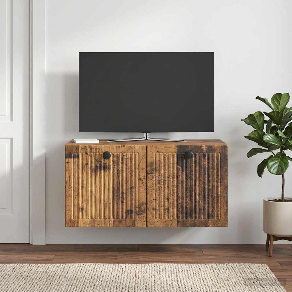 Nástěnná Tv Skříň Nástěnný Staré Dřevo 59,5 X 31 X 30 Cm