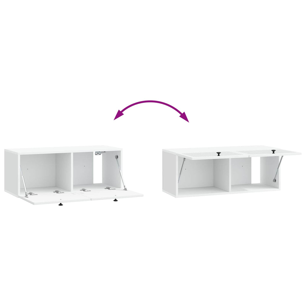 Nástěnná Tv Skříň Bílá 78,5 X 31 X 30 Cm Kompozitní Dřevo
