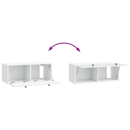 Nástěnná Tv Skříň Bílá 78,5 X 31 X 30 Cm Kompozitní Dřevo