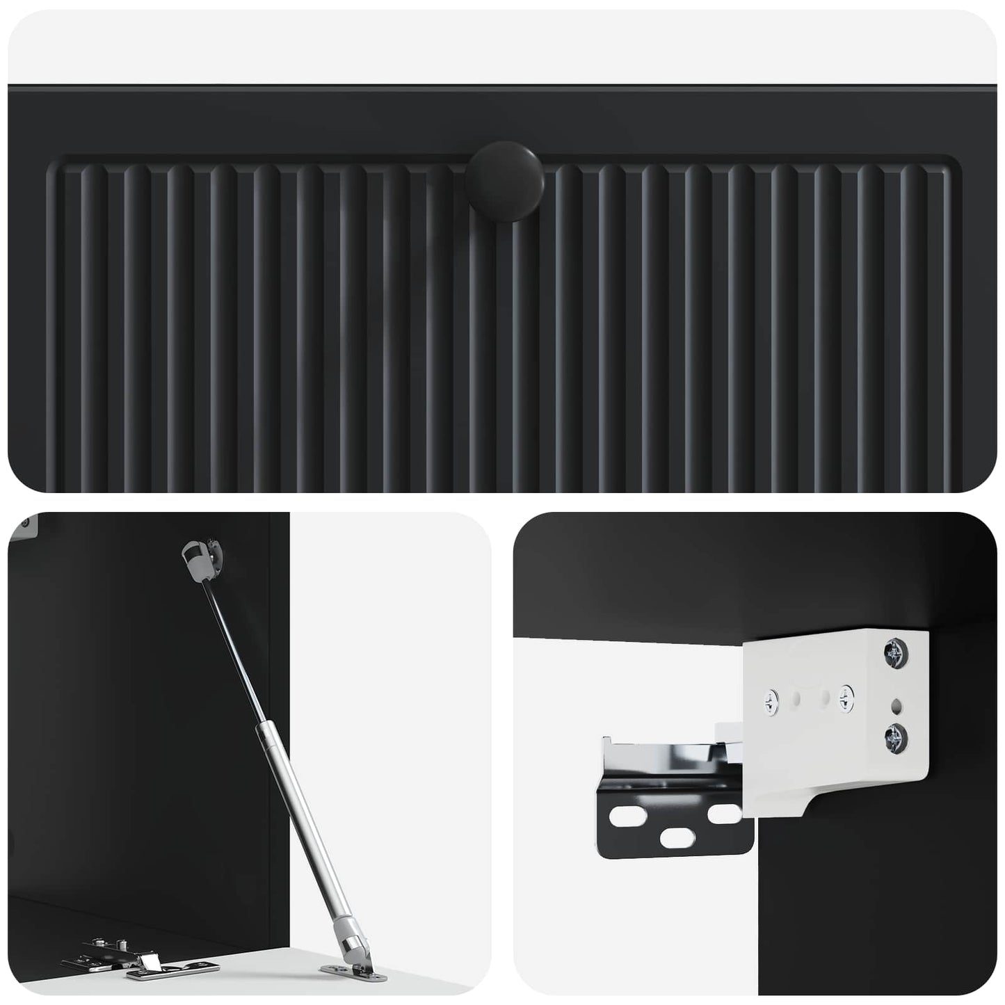 Nástěnná Tv Skříň Černá 78,5 X 31 X 30 Cm Kompozitní Dřevo