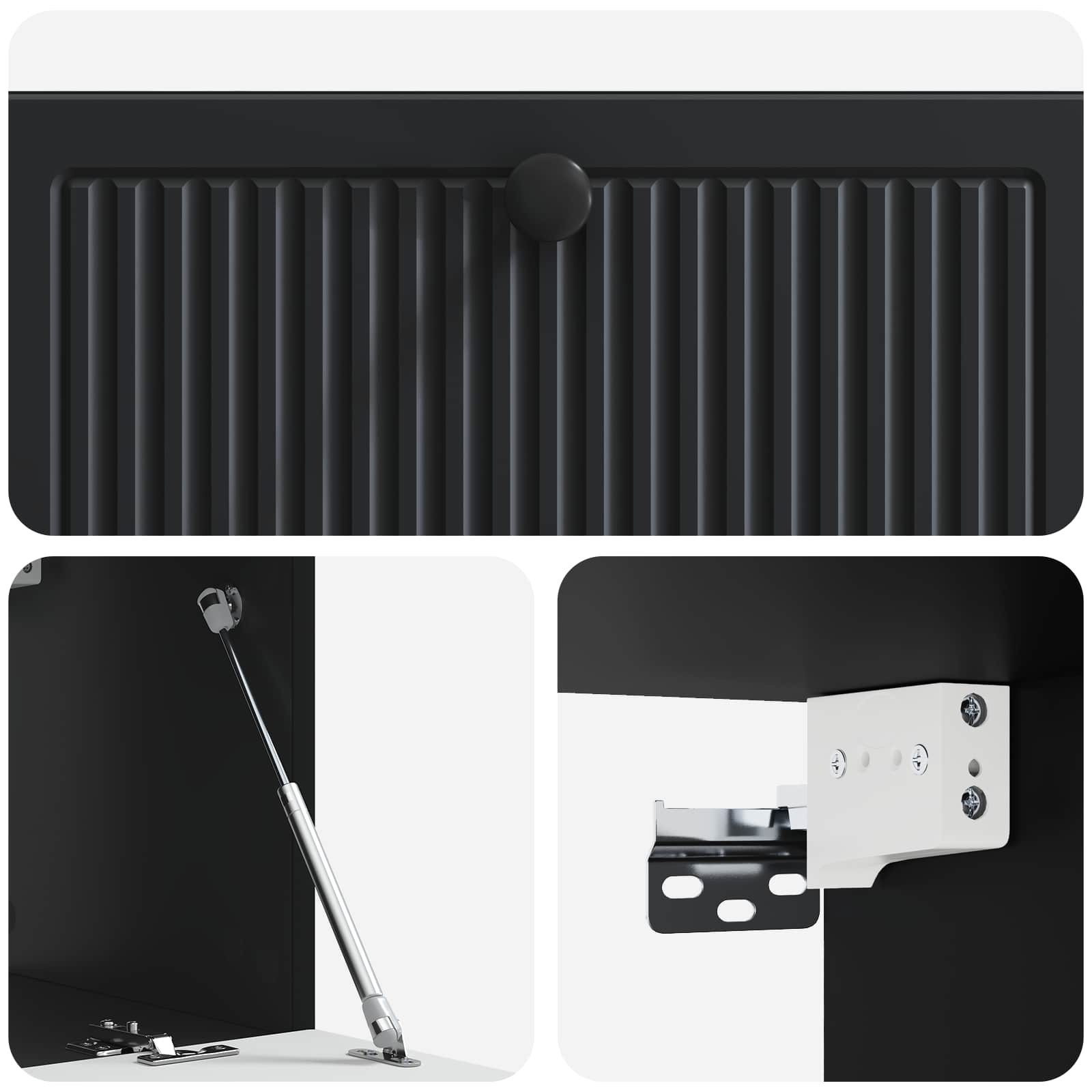 Nástěnná Tv Skříň Černá 78,5 X 31 X 30 Cm Kompozitní Dřevo