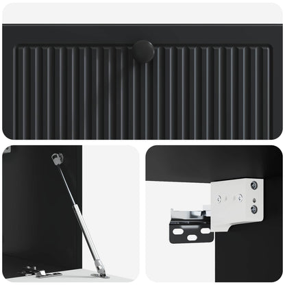 Nástěnná Tv Skříň Černá 78,5 X 31 X 30 Cm Kompozitní Dřevo