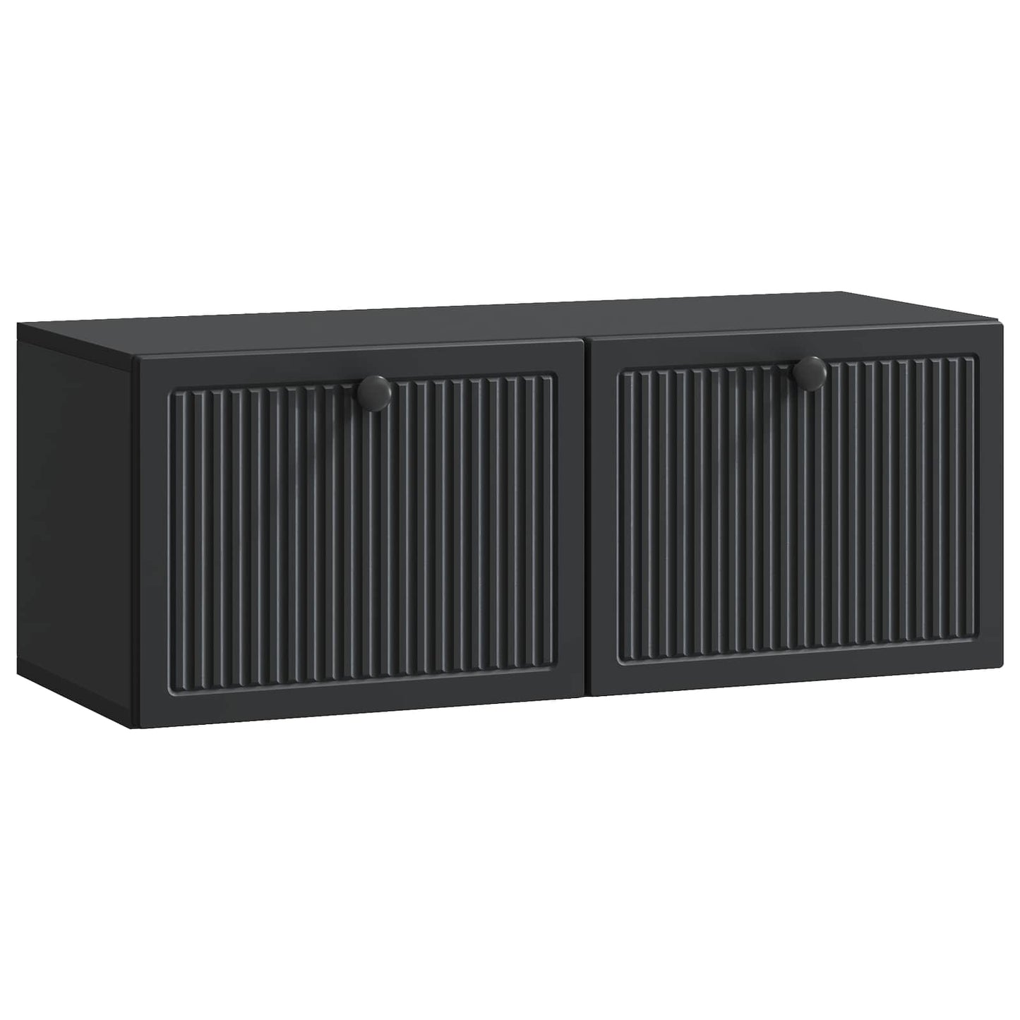 Nástěnná Tv Skříň Černá 78,5 X 31 X 30 Cm Kompozitní Dřevo