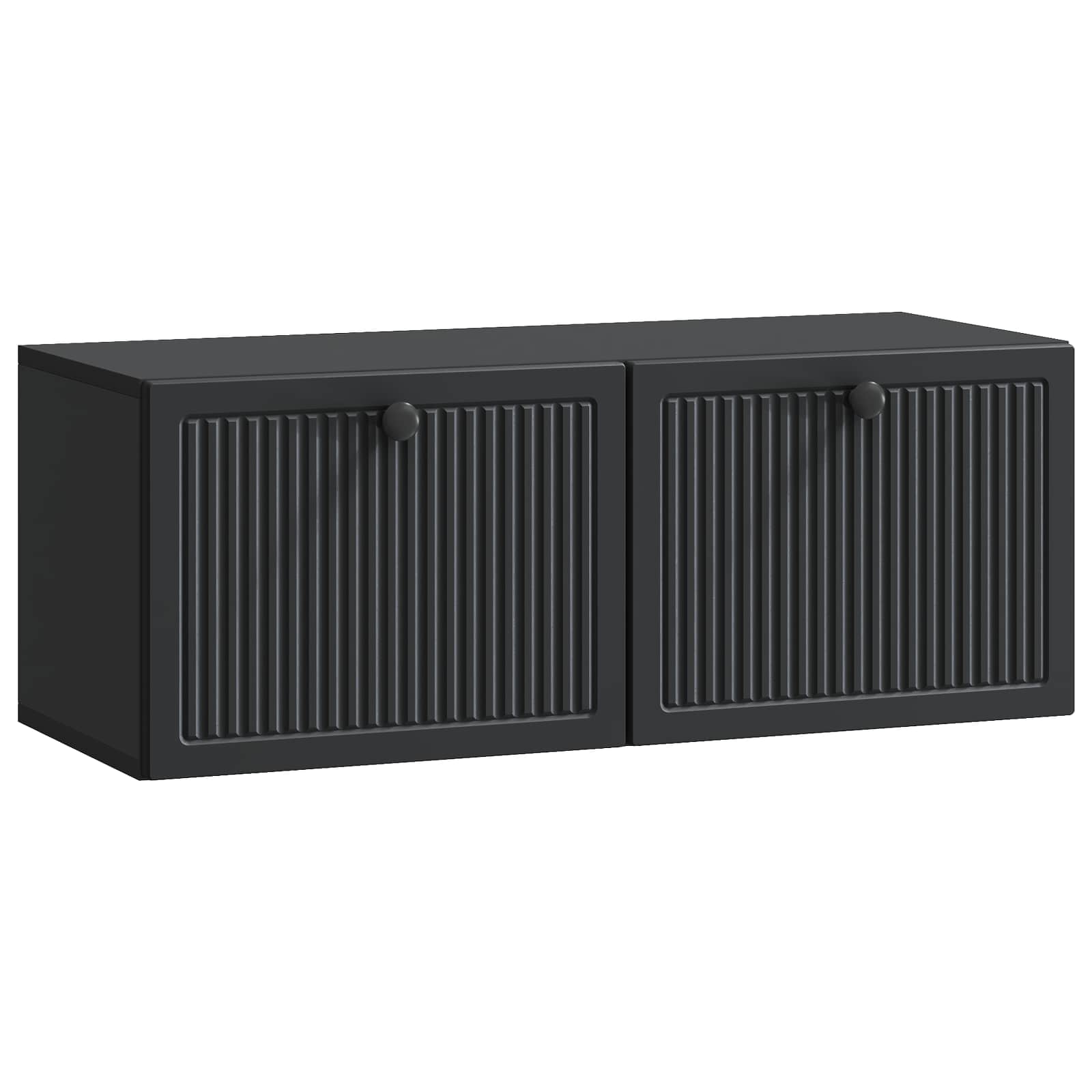 Nástěnná Tv Skříň Černá 78,5 X 31 X 30 Cm Kompozitní Dřevo