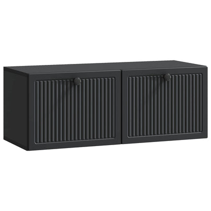 Nástěnná Tv Skříň Černá 78,5 X 31 X 30 Cm Kompozitní Dřevo