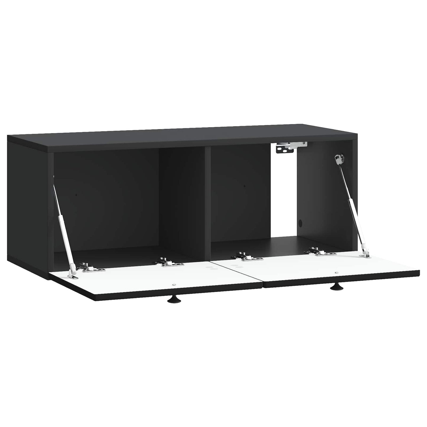 Nástěnná Tv Skříň Černá 78,5 X 31 X 30 Cm Kompozitní Dřevo