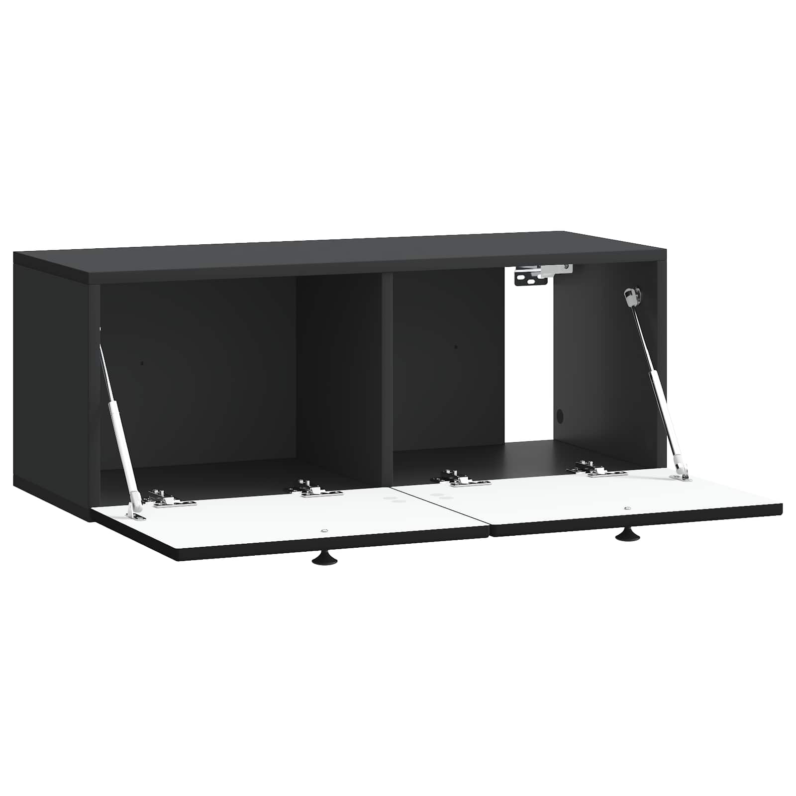 Nástěnná Tv Skříň Černá 78,5 X 31 X 30 Cm Kompozitní Dřevo
