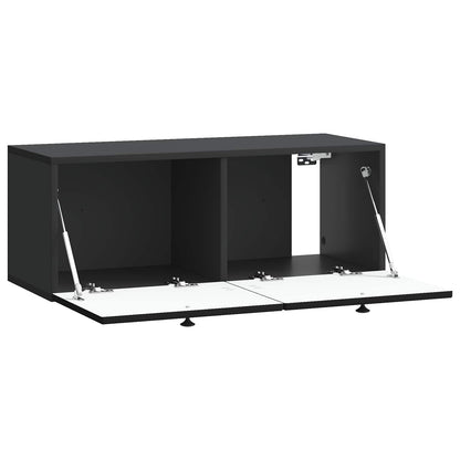 Nástěnná Tv Skříň Černá 78,5 X 31 X 30 Cm Kompozitní Dřevo