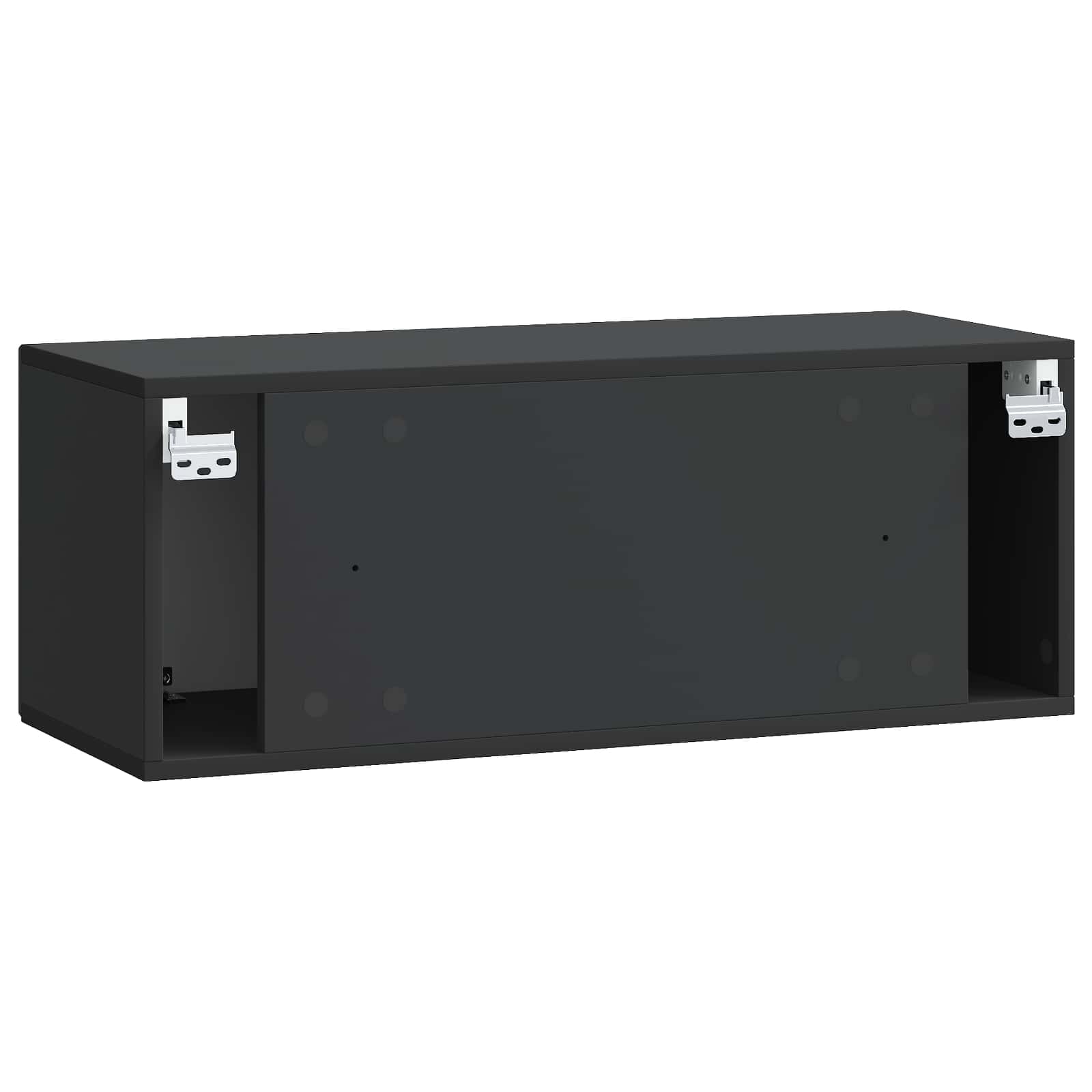 Nástěnná Tv Skříň Černá 78,5 X 31 X 30 Cm Kompozitní Dřevo