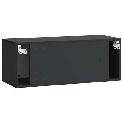 Nástěnná Tv Skříň Černá 78,5 X 31 X 30 Cm Kompozitní Dřevo