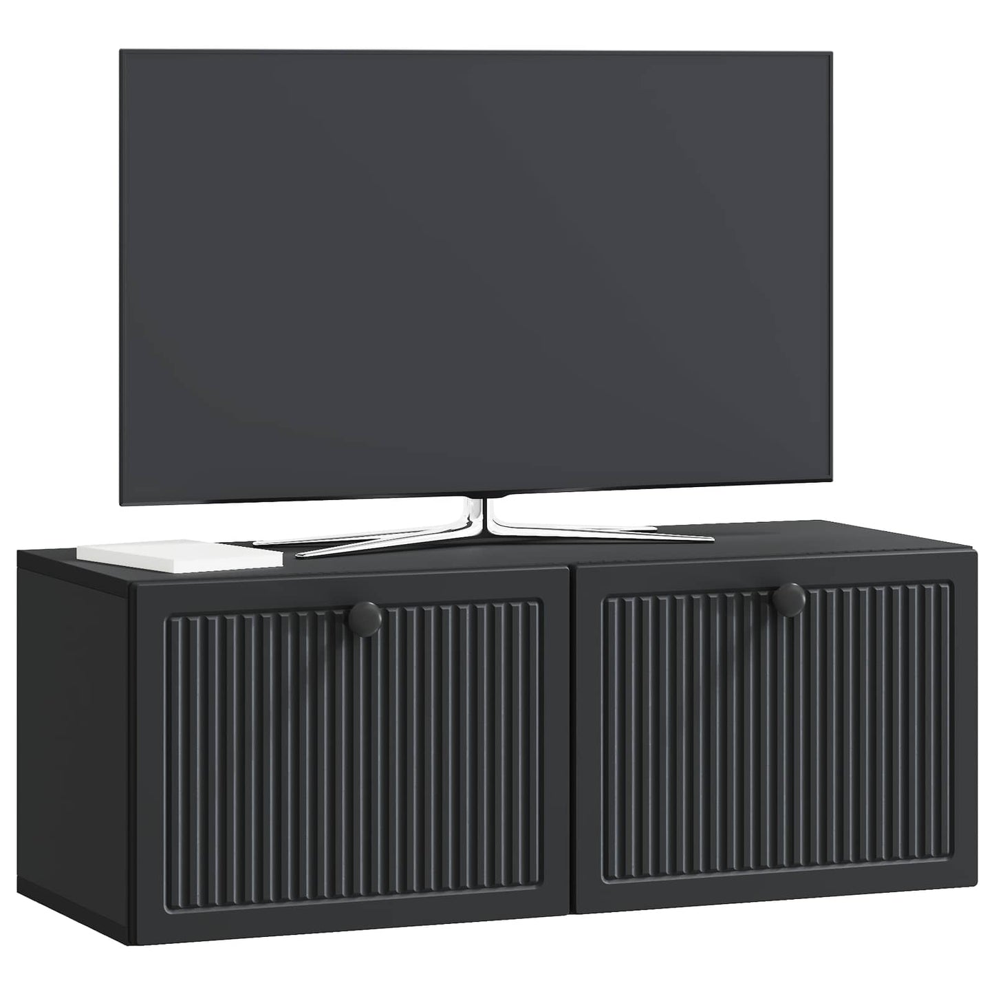 Nástěnná Tv Skříň Černá 78,5 X 31 X 30 Cm Kompozitní Dřevo