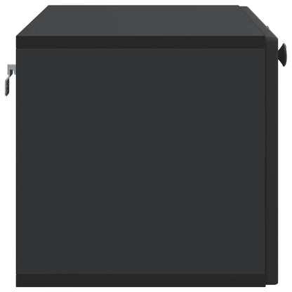 Nástěnná Tv Skříň Černá 78,5 X 31 X 30 Cm Kompozitní Dřevo