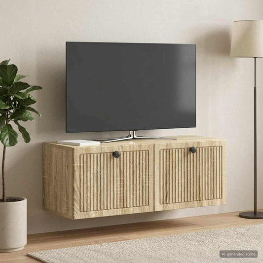 Nástěnná Tv Skříň Dub Sonoma 78,5 X 31 X 30 Cm Kompozitní Dřevo