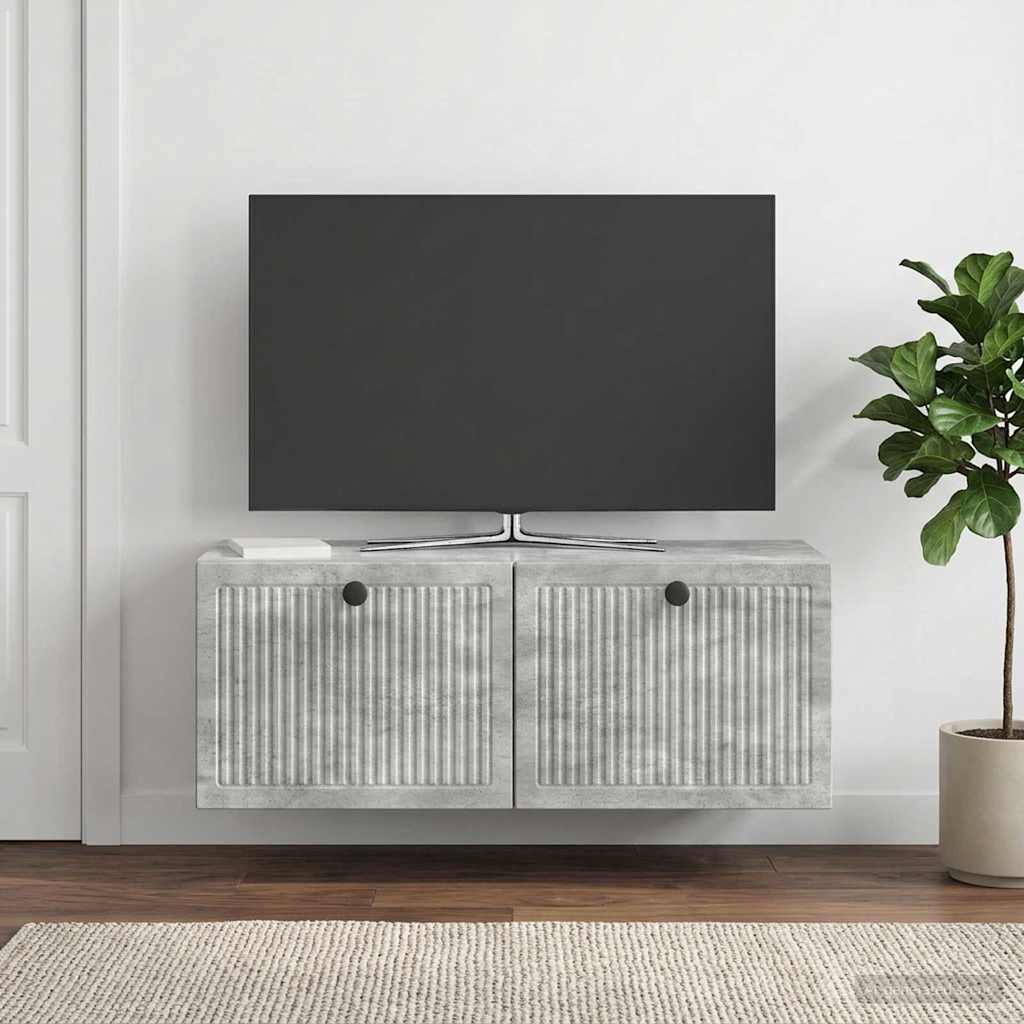 Nástěnná Tv Skříň Nástěnný Betonově Šedá 78,5 X 31 X 30 Cm