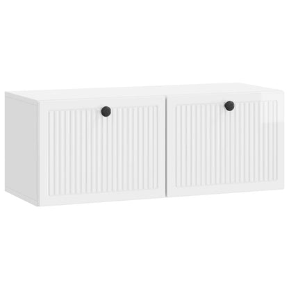 Nástěnná Tv Skříň Bílá S Vysokým Leskem 78,5 X 31 X 30 Cm