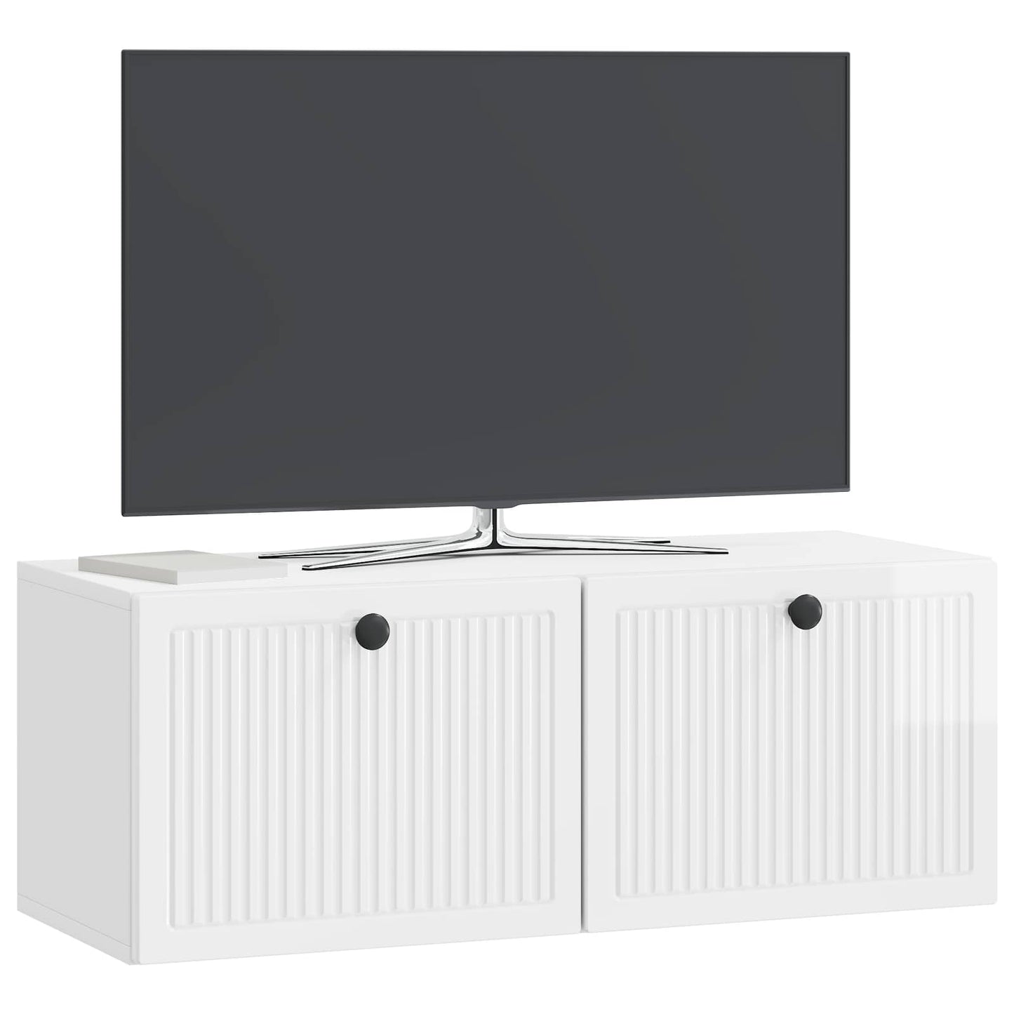 Nástěnná Tv Skříň Bílá S Vysokým Leskem 78,5 X 31 X 30 Cm