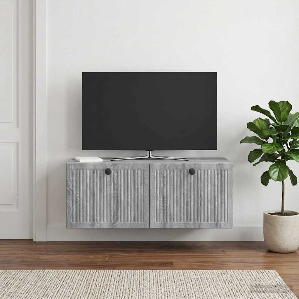 Nástěnná Tv Skříň Nástěnný Šedá Sonoma 78,5 X 31 X 30 Cm