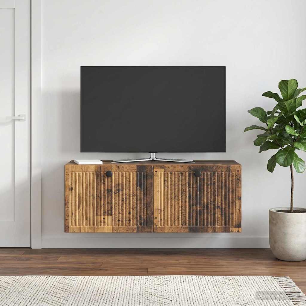 Nástěnná Tv Skříň Nástěnný Staré Dřevo 78,5 X 31 X 30 Cm