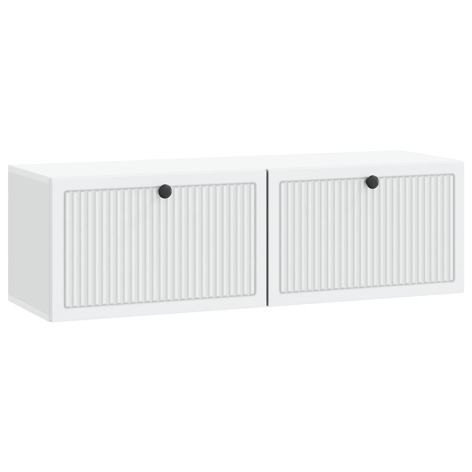 Nástěnná Tv Skříň Bílá 98 X 31 X 30 Cm Kompozitní Dřevo