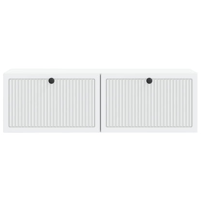 Nástěnná Tv Skříň Bílá 98 X 31 X 30 Cm Kompozitní Dřevo