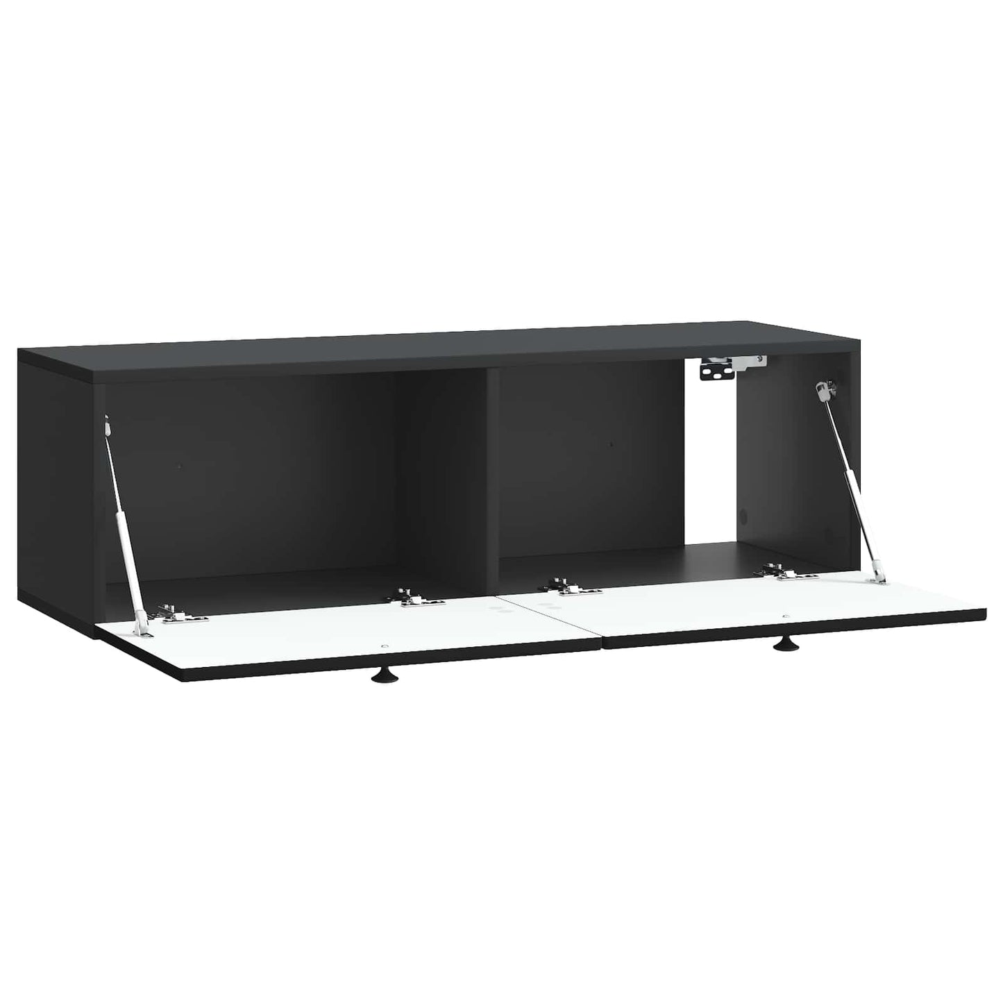 Nástěnná Tv Skříň Černá 98 X 31 X 30 Cm Kompozitní Dřevo