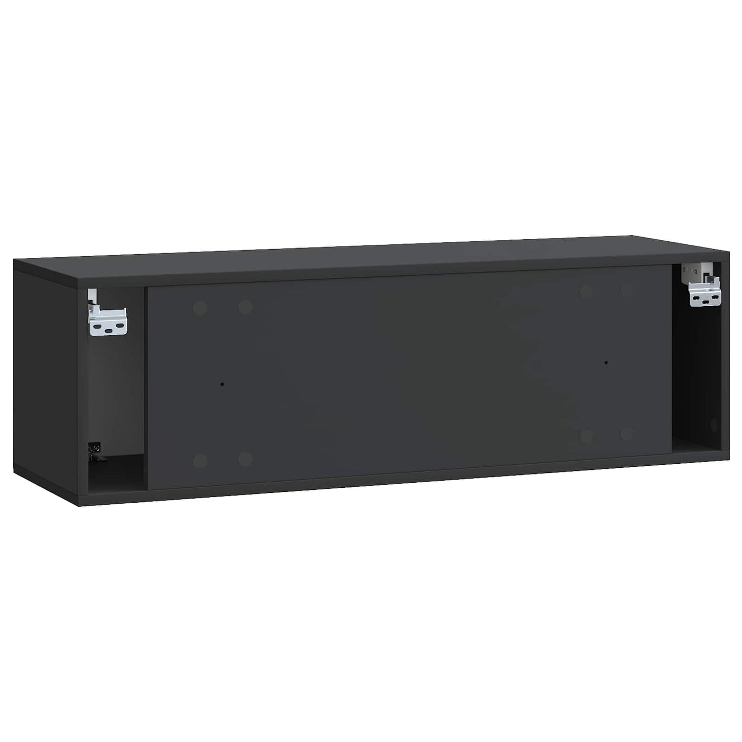 Nástěnná Tv Skříň Černá 98 X 31 X 30 Cm Kompozitní Dřevo