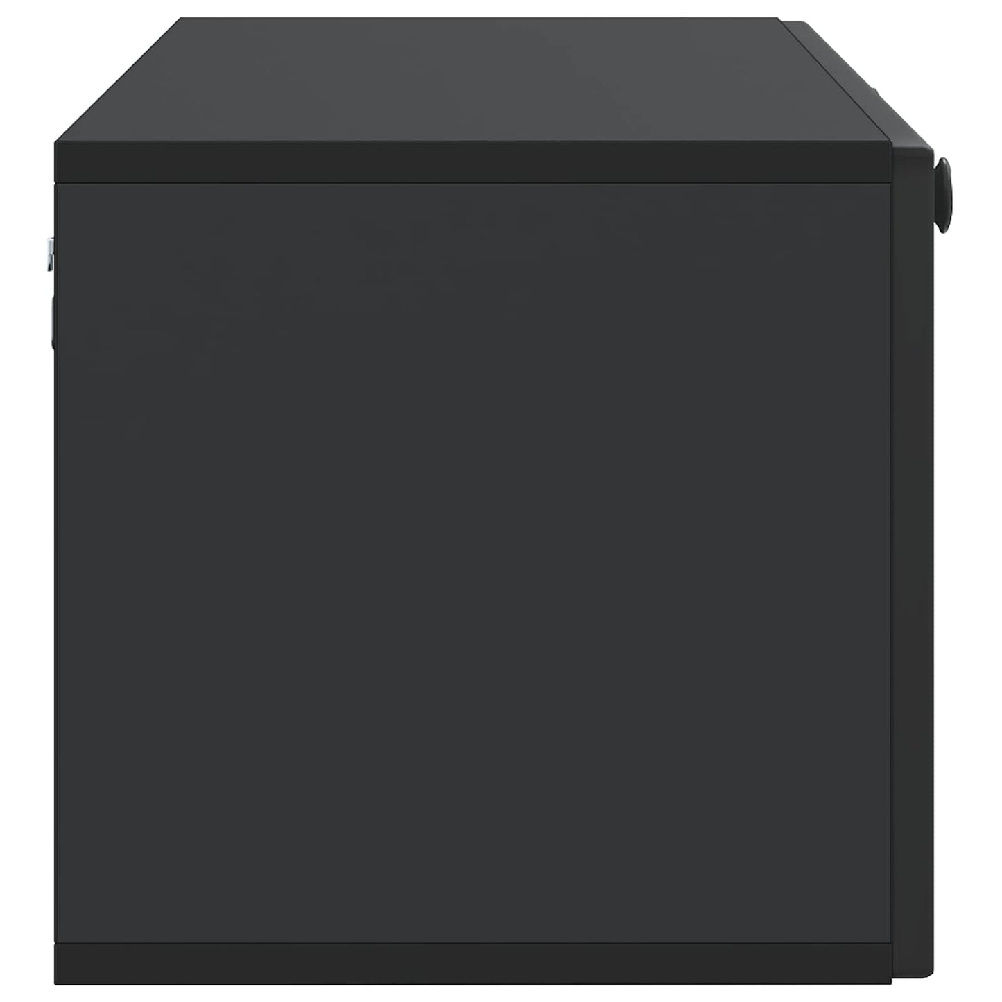Nástěnná Tv Skříň Černá 98 X 31 X 30 Cm Kompozitní Dřevo