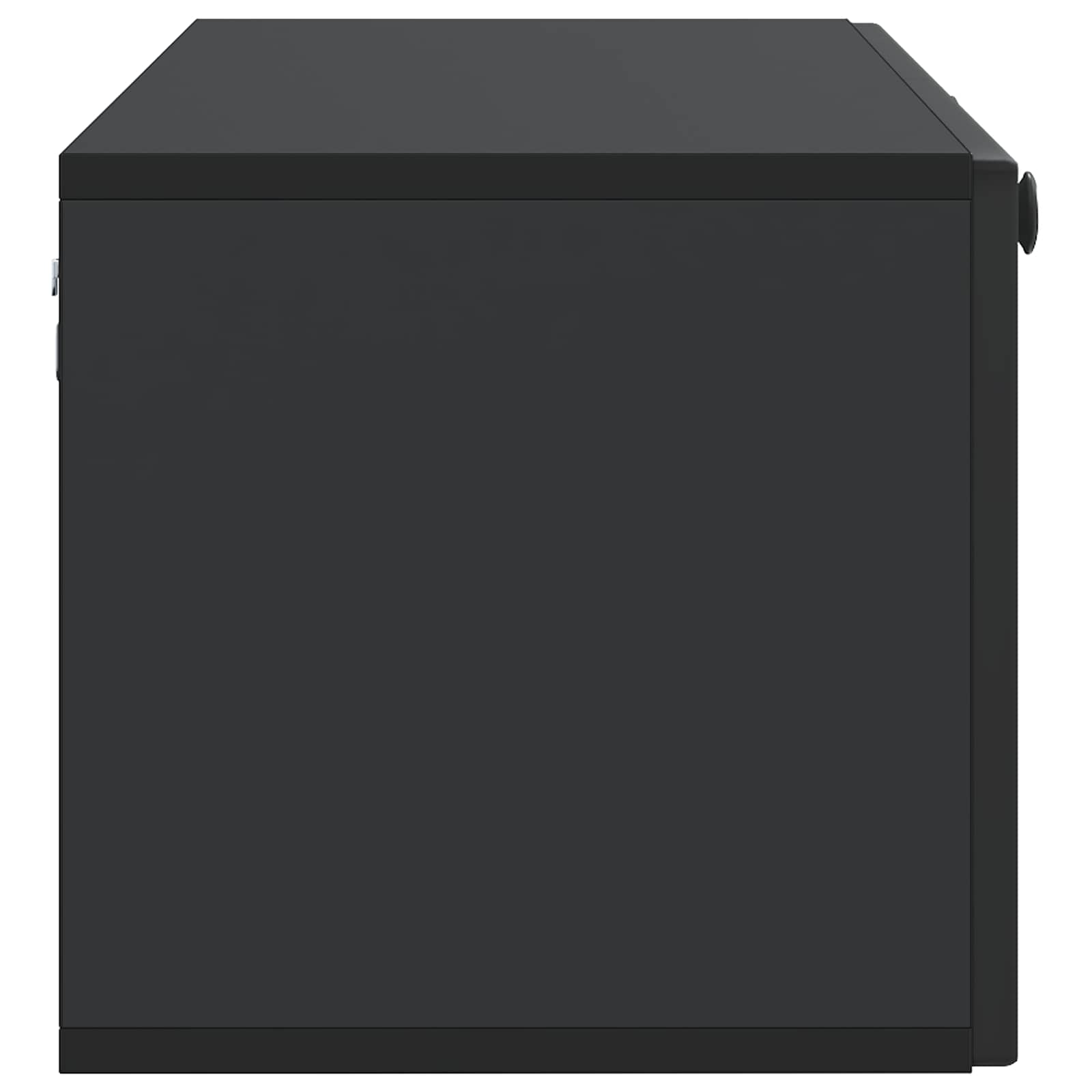 Nástěnná Tv Skříň Černá 98 X 31 X 30 Cm Kompozitní Dřevo