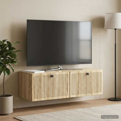 Nástěnná Tv Skříň Dub Sonoma 98 X 31 X 30 Cm Kompozitní Dřevo