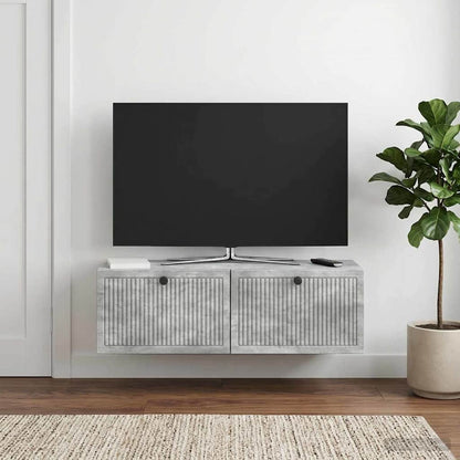 Nástěnná Tv Skříň Nástěnný Betonově Šedá 98 X 31 X 30 Cm