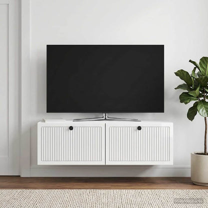Nástěnná Tv Skříň Bílá S Vysokým Leskem 98 X 31 X 30 Cm