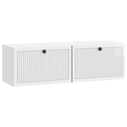 Nástěnná Tv Skříň Bílá S Vysokým Leskem 98 X 31 X 30 Cm