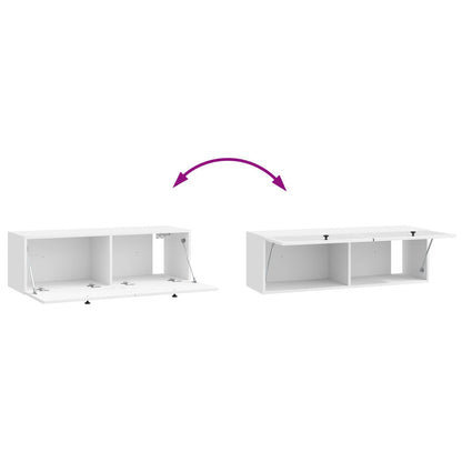 Nástěnná Tv Skříň Bílá S Vysokým Leskem 98 X 31 X 30 Cm