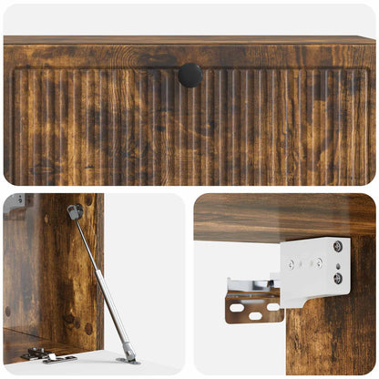Nástěnná Tv Skříň Kouřový Dub 98 X 31 X 30 Cm Kompozitní Dřevo