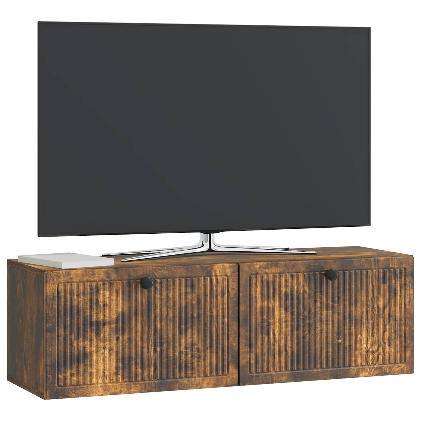 Nástěnná Tv Skříň Kouřový Dub 98 X 31 X 30 Cm Kompozitní Dřevo