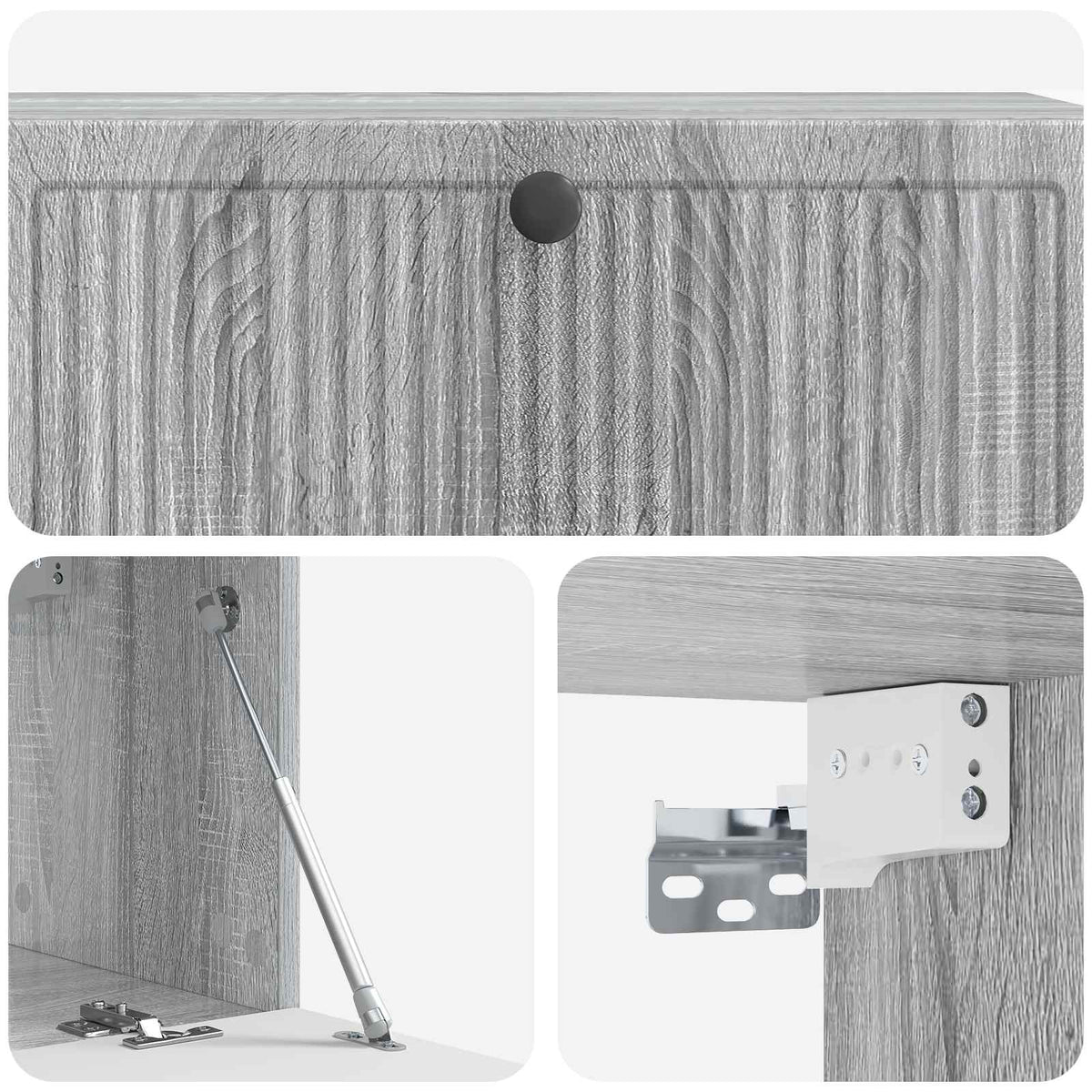 Nástěnná Tv Skříň Šedá Sonoma 98 X 31 X 30 Cm Kompozitní Dřevo
