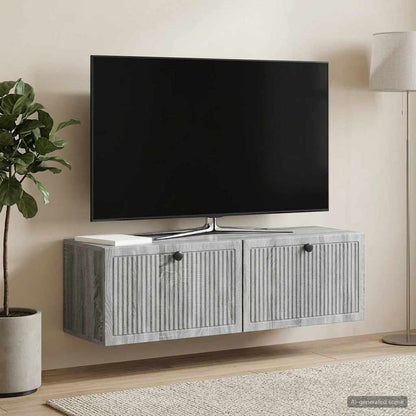 Nástěnná Tv Skříň Šedá Sonoma 98 X 31 X 30 Cm Kompozitní Dřevo