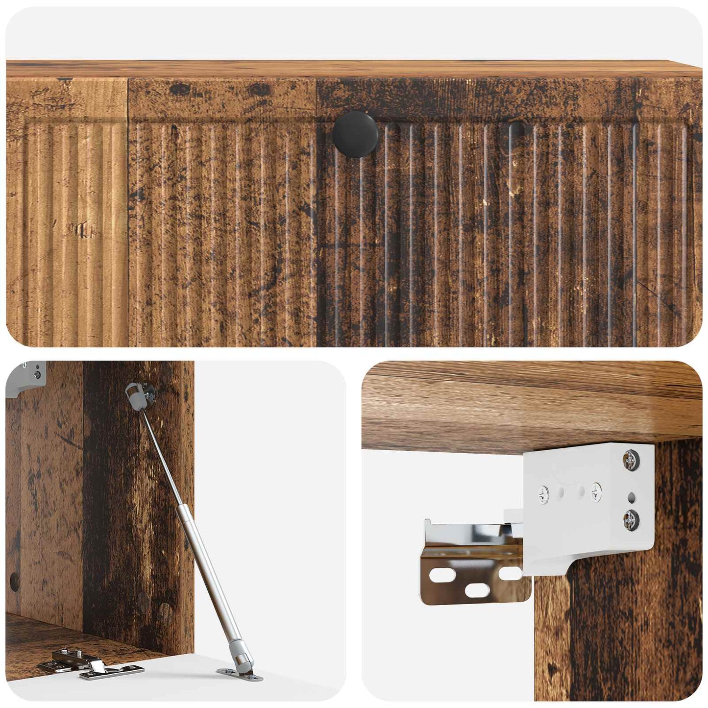 Nástěnná Tv Skříň Staré Dřevo 98 X 31 X 30 Cm Kompozitní Dřevo
