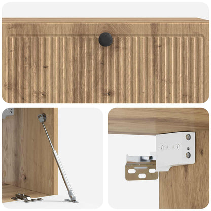 Nástěnná Tv Skříň 98 X 31 X 30 Cm Dub Artisan Kompozitní Dřevo