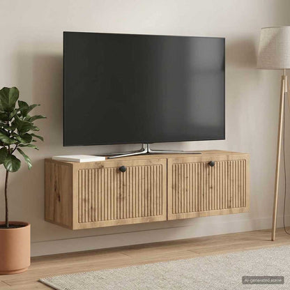Nástěnná Tv Skříň 98 X 31 X 30 Cm Dub Artisan Kompozitní Dřevo
