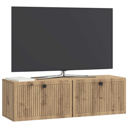 Nástěnná Tv Skříň 98 X 31 X 30 Cm Dub Artisan Kompozitní Dřevo