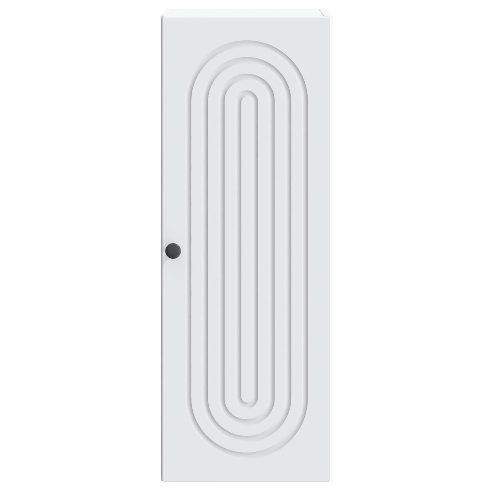 Nástěnná Skříň Bílá 33 X 34,5 X 90 Cm Kompozitní Dřevo