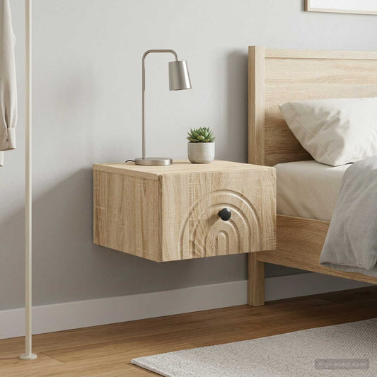 Nástěnný Noční Stolek 2 Pcs Dub Sonoma 33 X 34,5 X 20 Cm