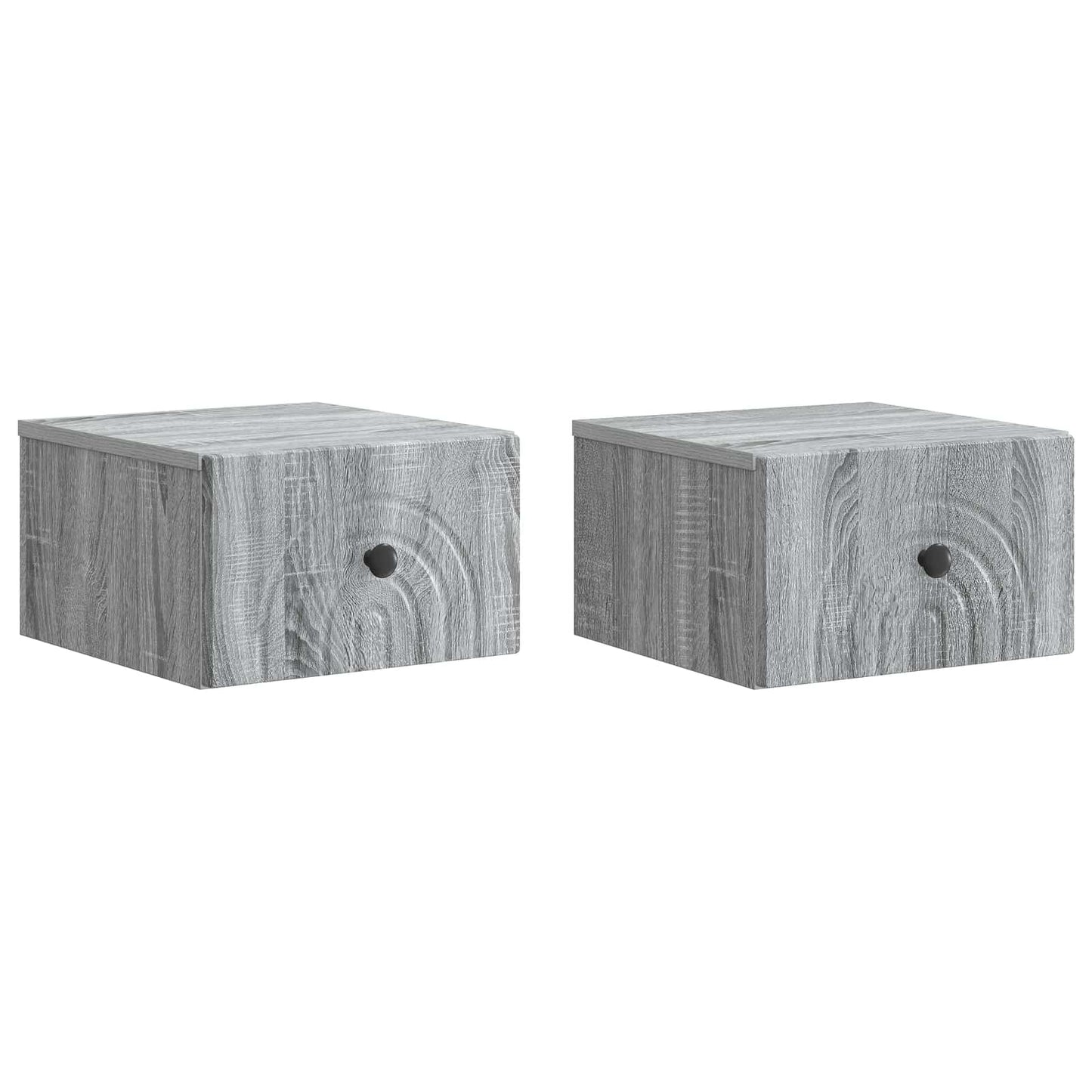 Nástěnný Noční Stolek 2 Pcs Šedá Sonoma 33 X 34,5 X 20 Cm