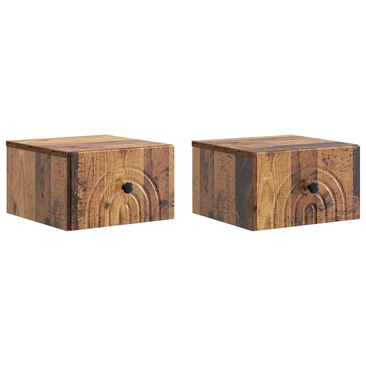 Nástěnný Noční Stolek 2 Pcs Staré Dřevo 33 X 34,5 X 20 Cm