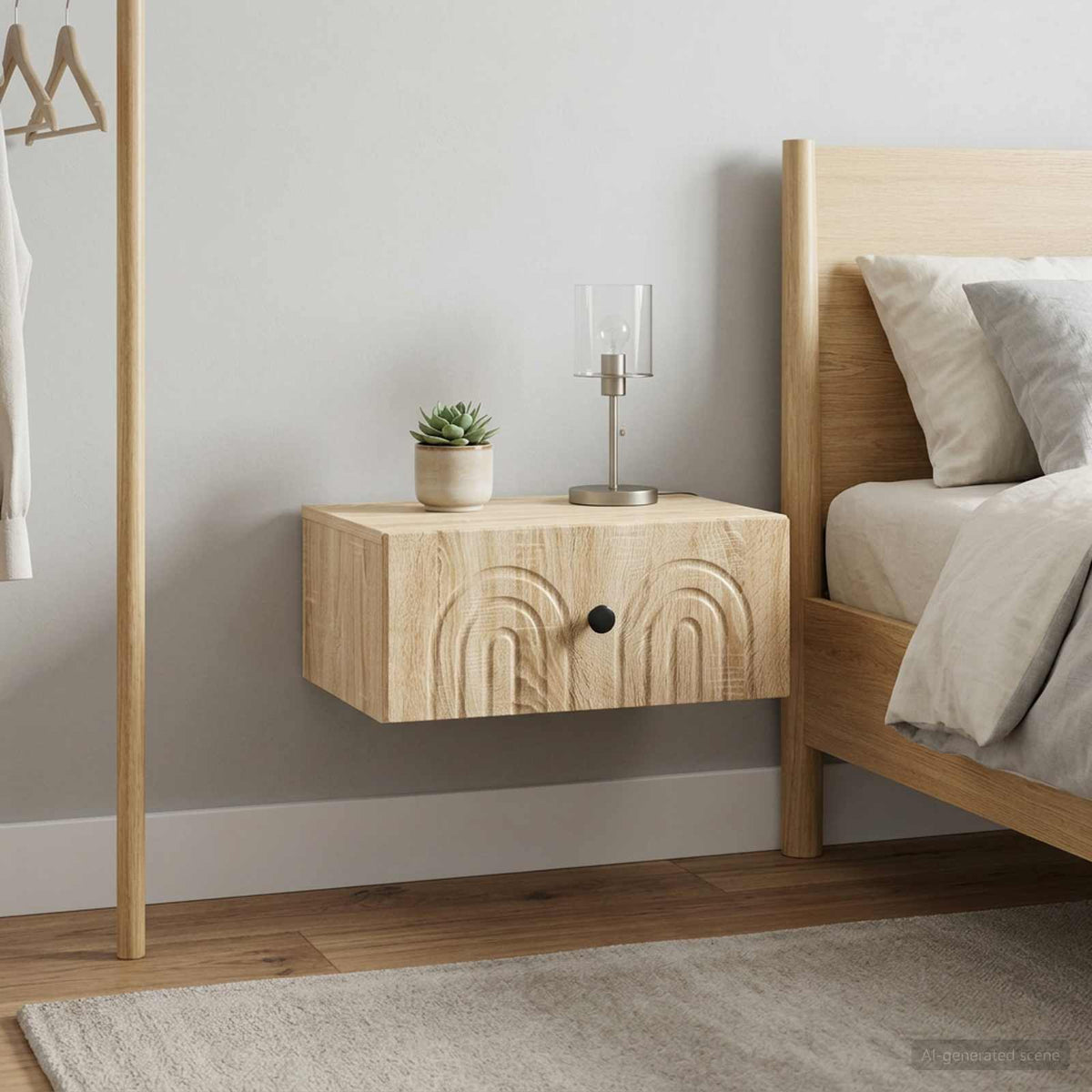 Nástěnný Noční Stolek 2 Pcs Dub Sonoma 49 X 34,5 X 20 Cm