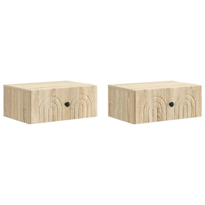 Nástěnný Noční Stolek 2 Pcs Dub Sonoma 49 X 34,5 X 20 Cm