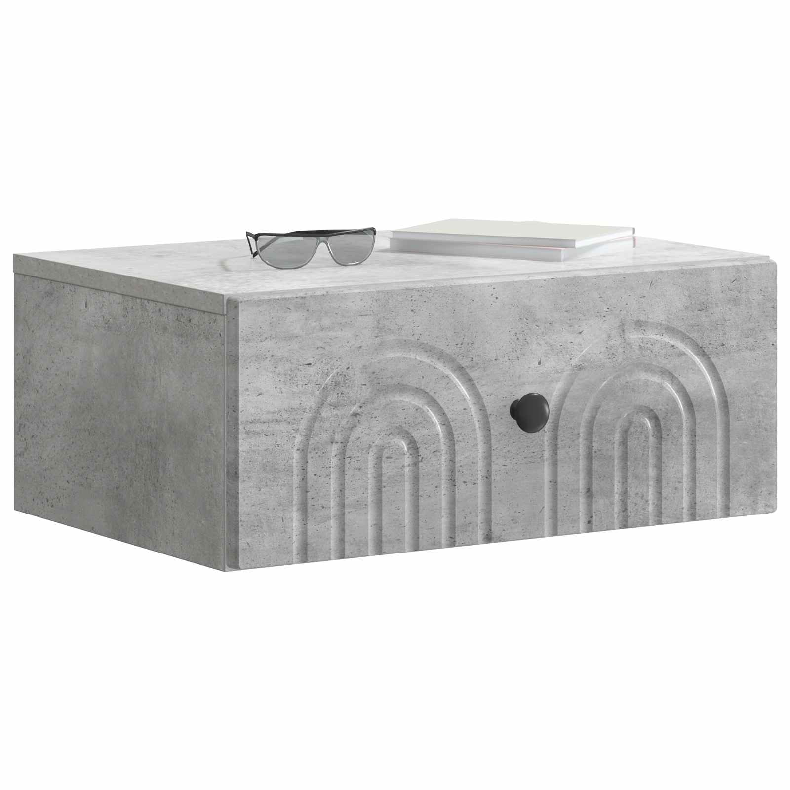 Nástěnný Noční Stolek 2 Pcs Betonově Šedá 49 X 34,5 X 20 Cm