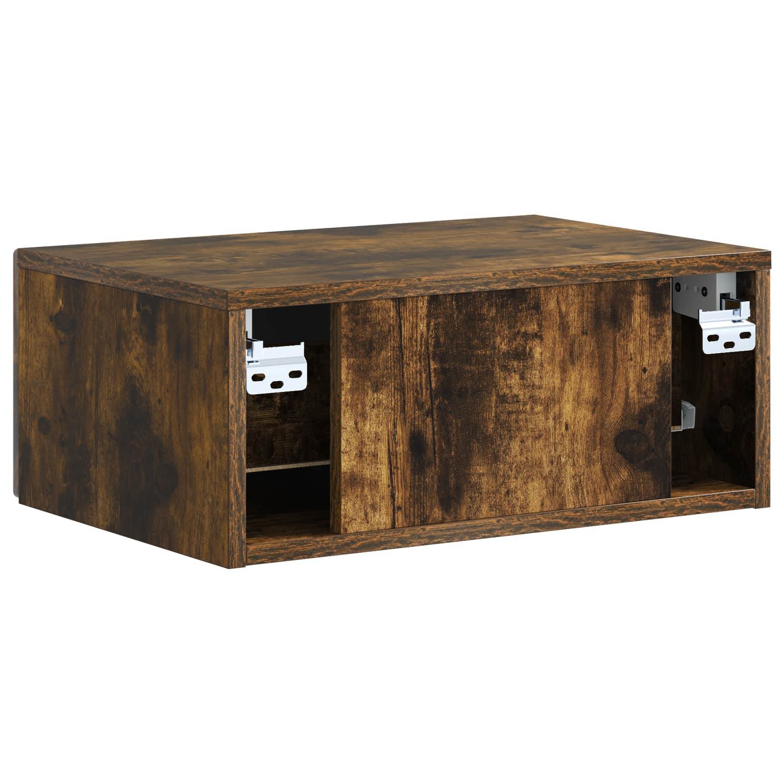 Nástěnný Noční Stolek 2 Pcs Kouřový Dub 49 X 34,5 X 20 Cm