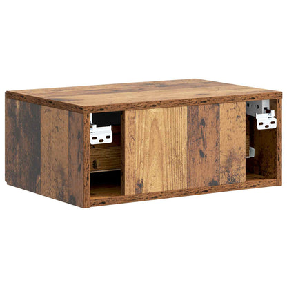 Nástěnný Noční Stolek 2 Pcs Staré Dřevo 49 X 34,5 X 20 Cm